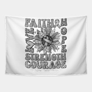 Congenital Cataracts Awareness - Sunflower strong faith love Tapestry