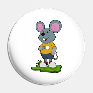 Mouse with Coffee cup Pin