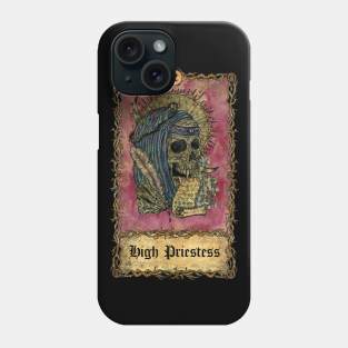 High Priestess. Eternal Bones Tarot (Colorful) Phone Case