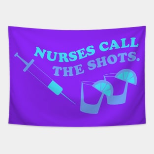 Nurses call the shots blue Tapestry