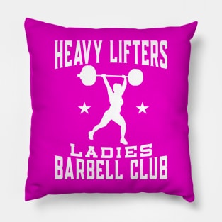 Heavy Lifters Ladies Barbell Club Weightlifting Pillow