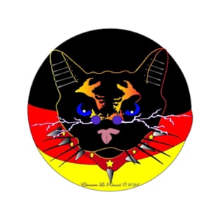 Angry cat german sticker T-Shirt