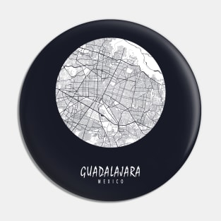 Guadalajara, Mexico City Map - Full Moon Pin