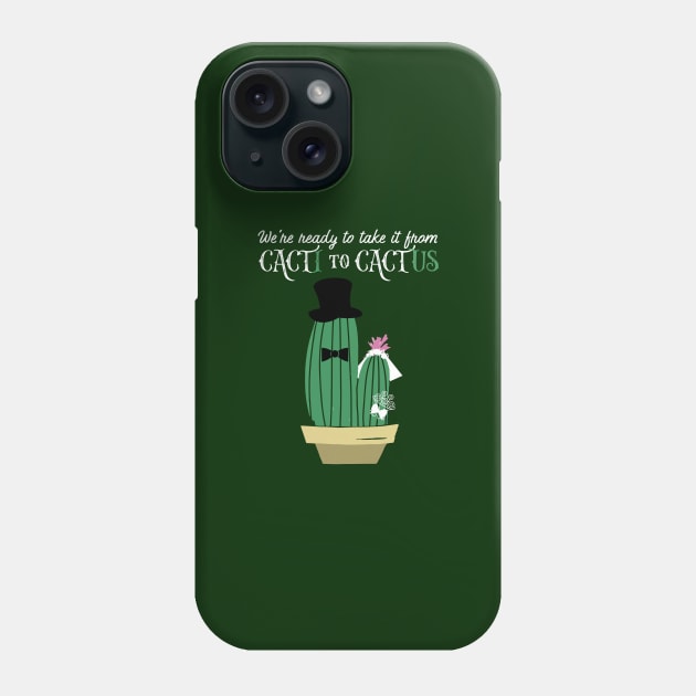 Cactus wedding announcement Phone Case by PincGeneral