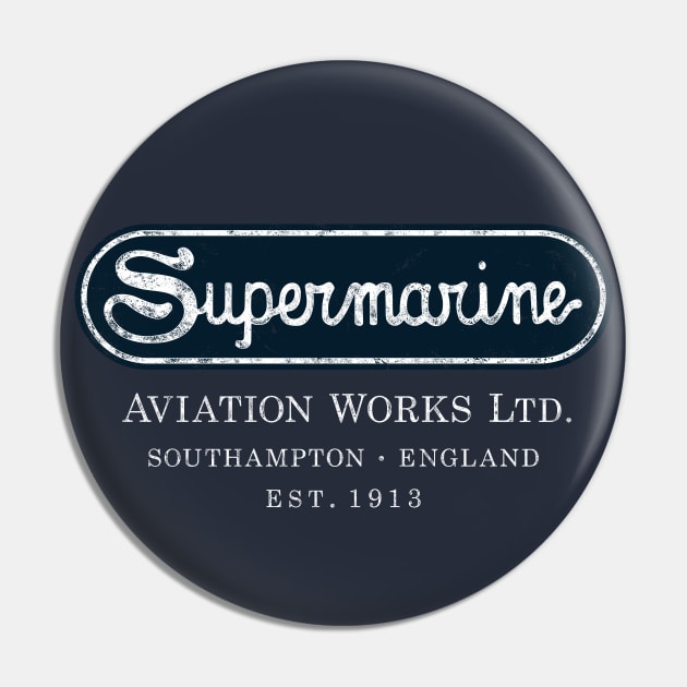 Supermarine Vintage Logo Pin by 909 Apparel