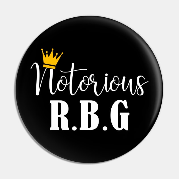 Notorious RBG Feminist for Ruth Bader Ginsburg Fan Pin by HCMGift