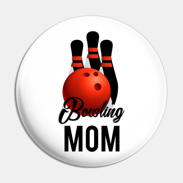 Bowling Mom Mothers Day Gift Player Bowling Mama Pin by macshoptee