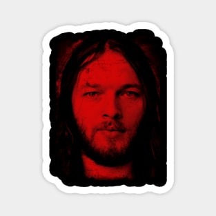 red vintage David Gilmour Magnet