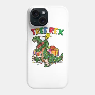 Dinosaur Christmas Tree Rex Phone Case