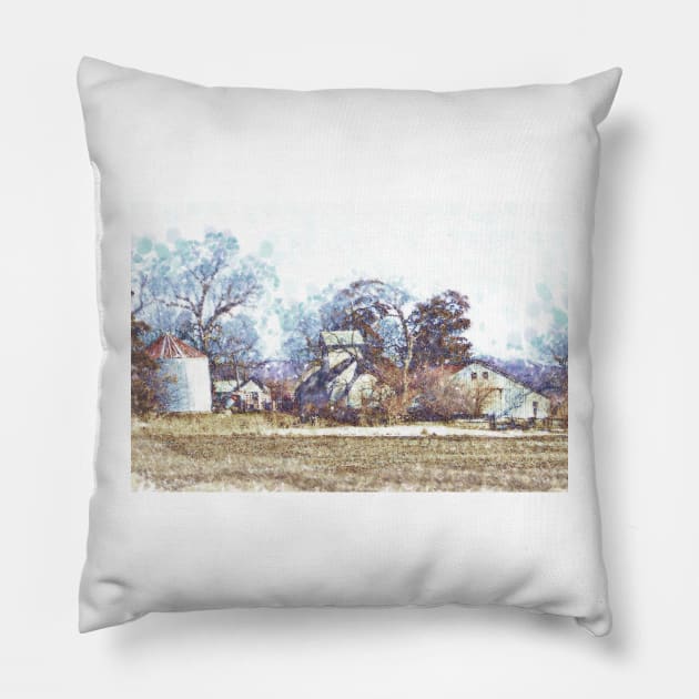 The Family Farm Pillow by KirtTisdale
