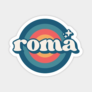 Vintage Rome Sunset Seal // Retro City Emblem for Rome, Italy Magnet