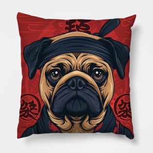 Kimono Pug Dog Pillow