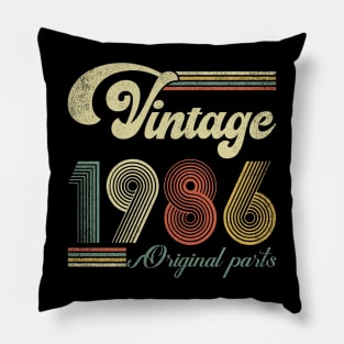 Retro Vintage 1986 38th Birthday Gift Men Women 38 Years Old Pillow