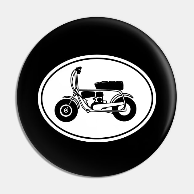 Vintage Minibike, Mini Bike Graphic Pin by Huhnerdieb Apparel