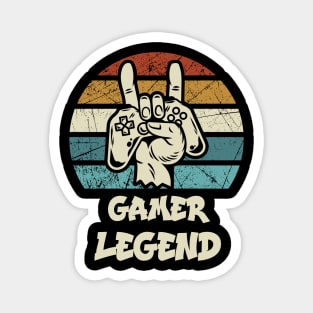 Gamer Legend Funny Video Gamer Gift T-Shirt Magnet