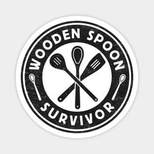 Wooden Spoon Survivor - Funny Childhood Trauma Magnet