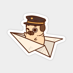 Paper Airplane Puglie Magnet