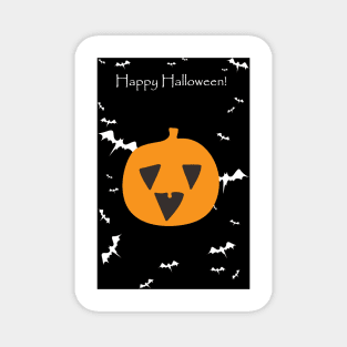 "Happy Halloween" Cute Tiny Happy Pumpkin Magnet