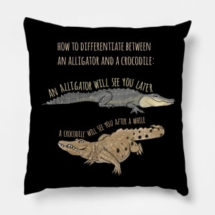 Funny Alligator and Crocodile T-Shirt Pillow