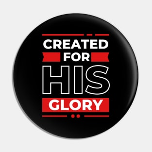 Created for his glory | Christian Pin