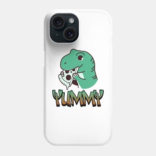 Dinosaur eating Pizza Phone Case