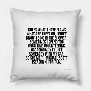 the office funny quote Pillow