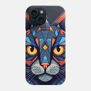 Geometric Cat Phone Case