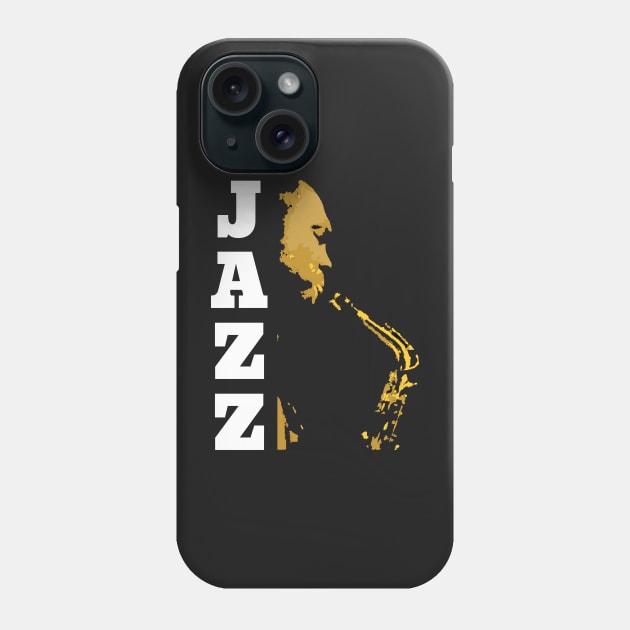 Jazz - Jazz Music - Saxophone - Saxophonist - Music Phone Case by WIZECROW