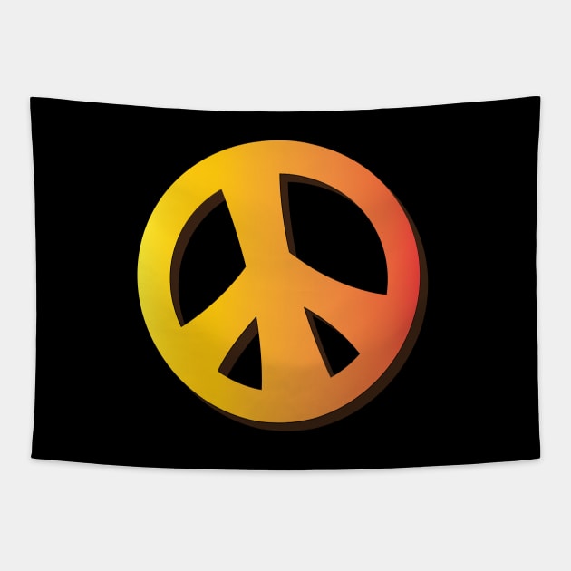 Peace Sign Symbol Hippie Tapestry by PauHanaDesign