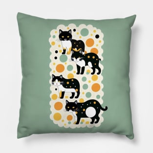 Polka Purrfection: A Dot's Tale Pillow