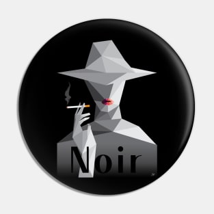 Noir french woman smoking art Pin