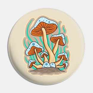 Retro magic mushrooms, mushroom lover Pin