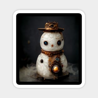 Little Steampunk Snowman Magnet