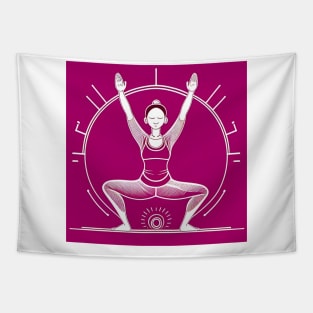 yoga health fitness and motivation Tapestry