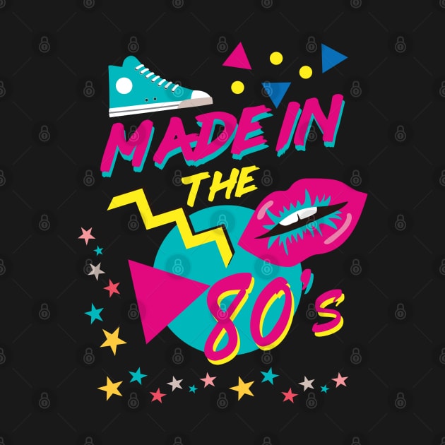 Vintage Retro 80's T shirt: Made in the eighties 1980's by USProudness