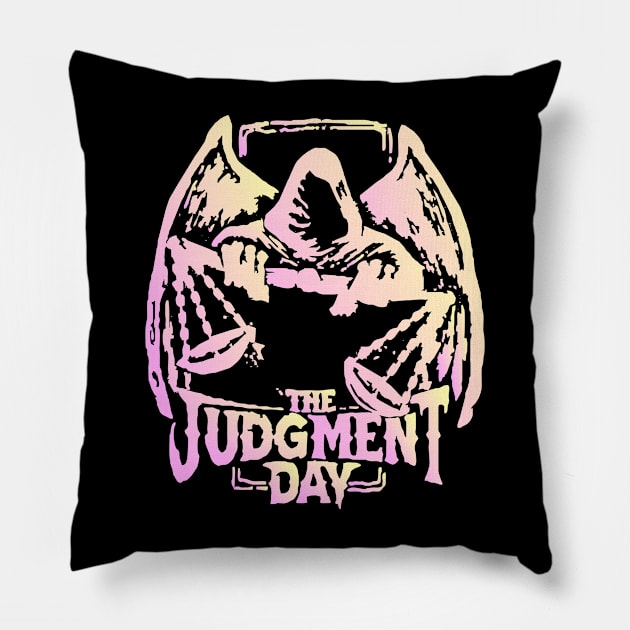 The Judgment Day Pillow by TamaJonson