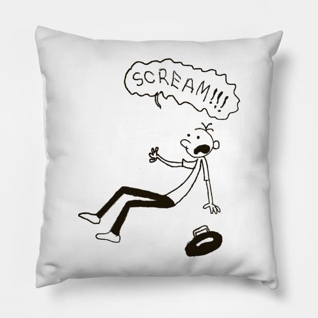 Greg screaming Pillow by Jubida Joba