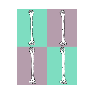 Four Square Teal and Mauve Humerus Design T-Shirt