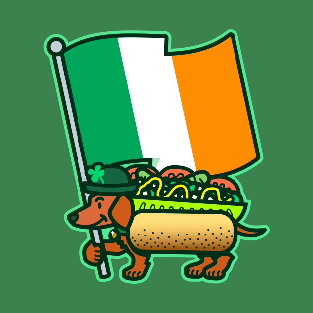 Big Irish Flag Chicago Dog by DangerHuskie