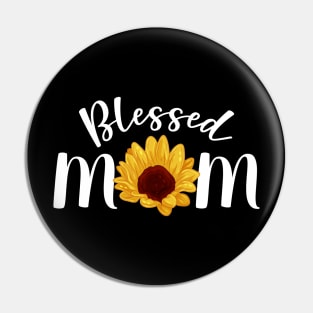 Blessed Mom Sunflower Pin