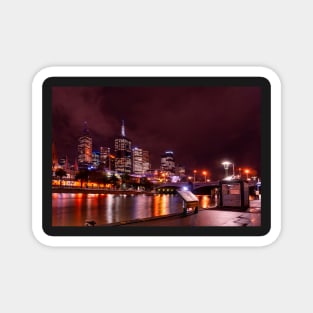 Melbourne City at Night Magnet