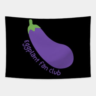 Eggplant Fan Club Tapestry