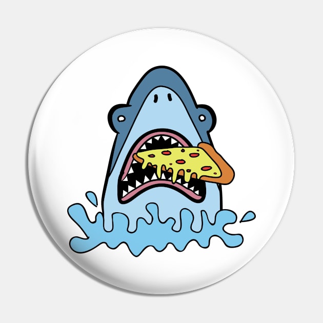 Shark Eating Pizza Pin by AngelBeez29