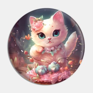 Cute Dessert Kitty Pin