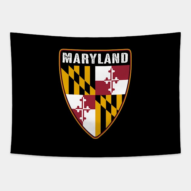 Maryland Shield Tapestry by Jared S Davies