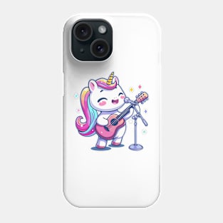 unicorn playing guitar Phone Case