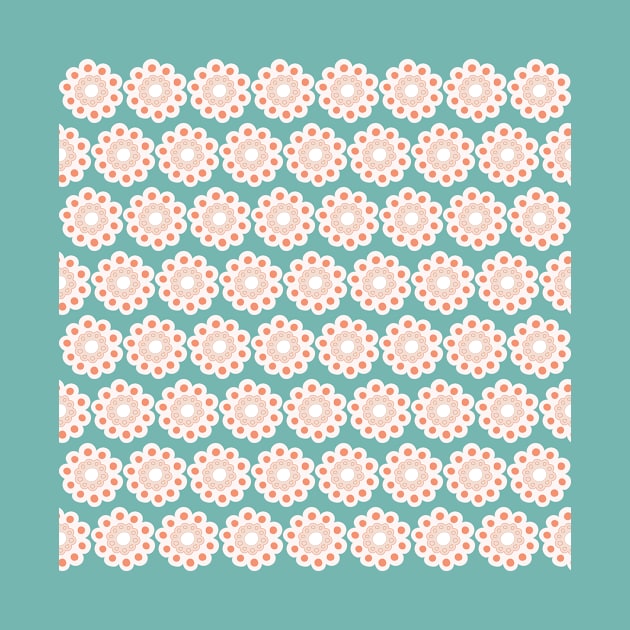 Teal Daisies by Aliz Arteta Design