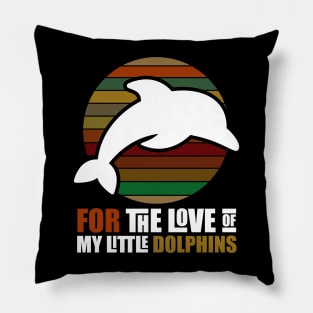 Vintage dolphin Pillow