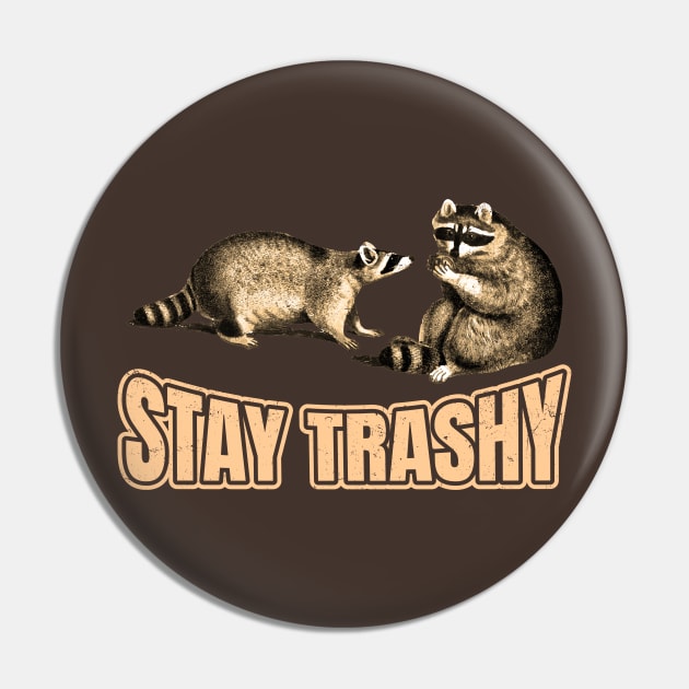 Stay Trashy Possum Raccoon Pin by NyskaDenti