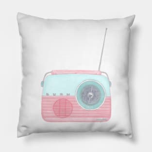 vintage pastel radio Pillow